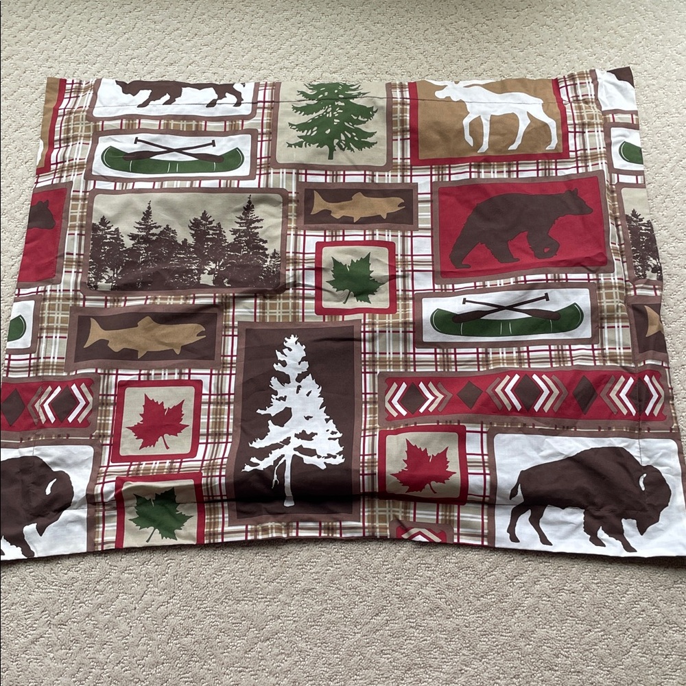 Moose throw pillows and rustic cabin themed shams - Picture 8 of 10